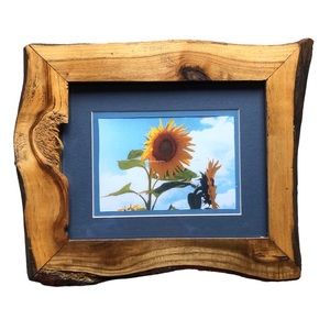 Rare Unique Handmade Live Edge Wood Picture Frame & Two Cardboard Frames